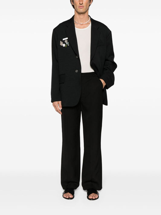 tailored straight-leg trousers