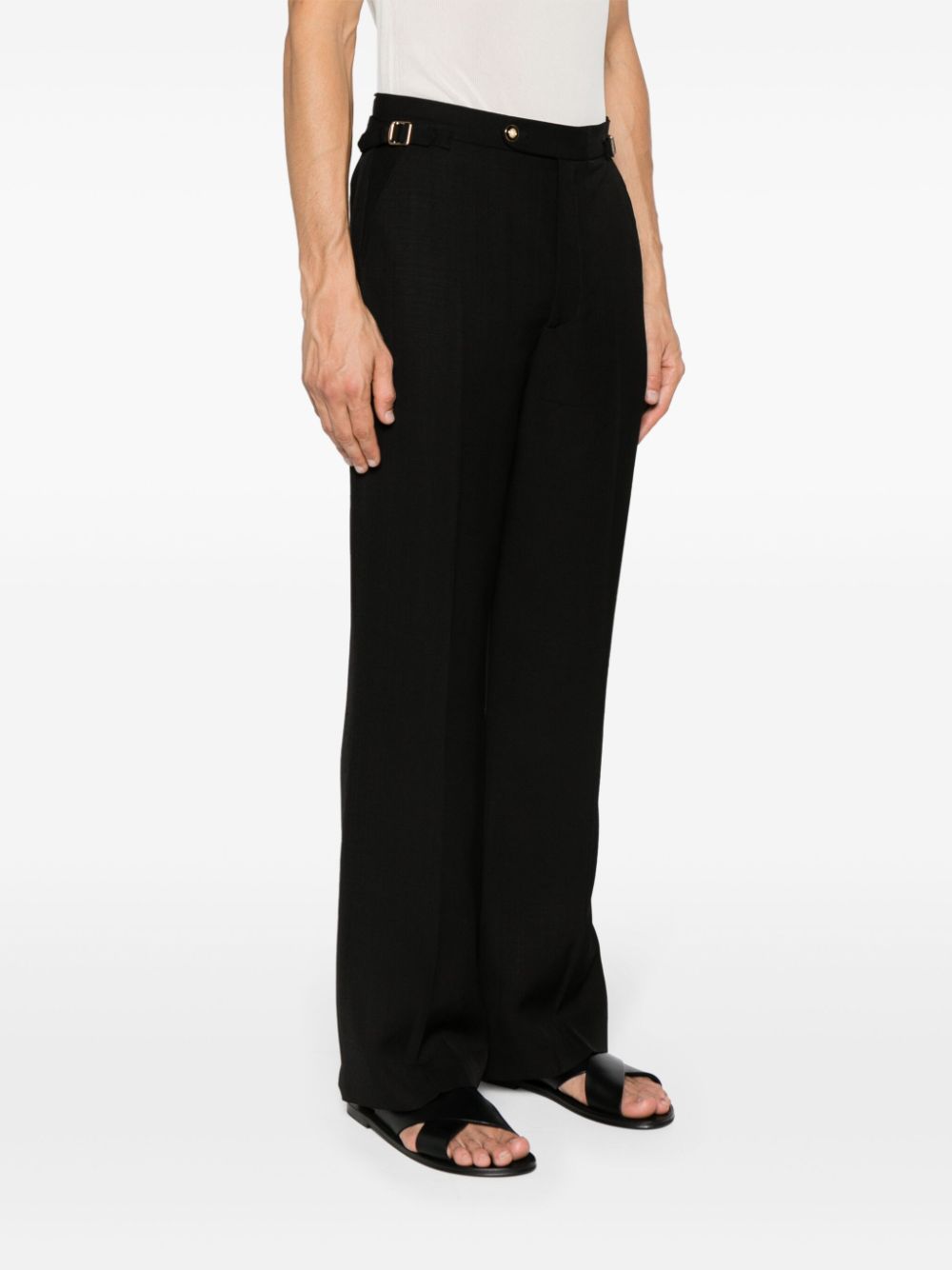 tailored straight-leg trousers