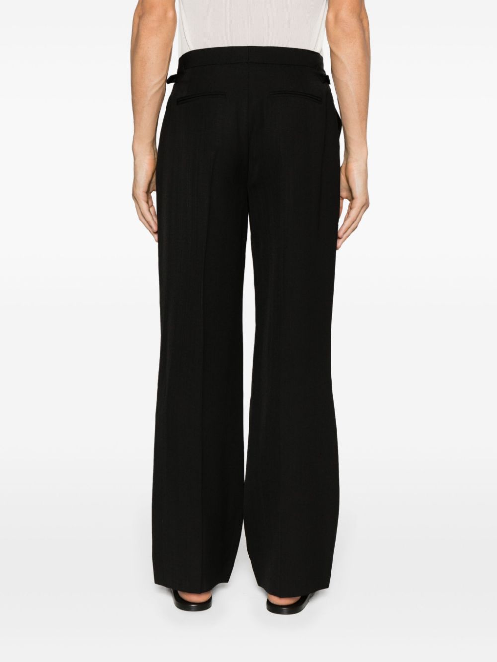 tailored straight-leg trousers