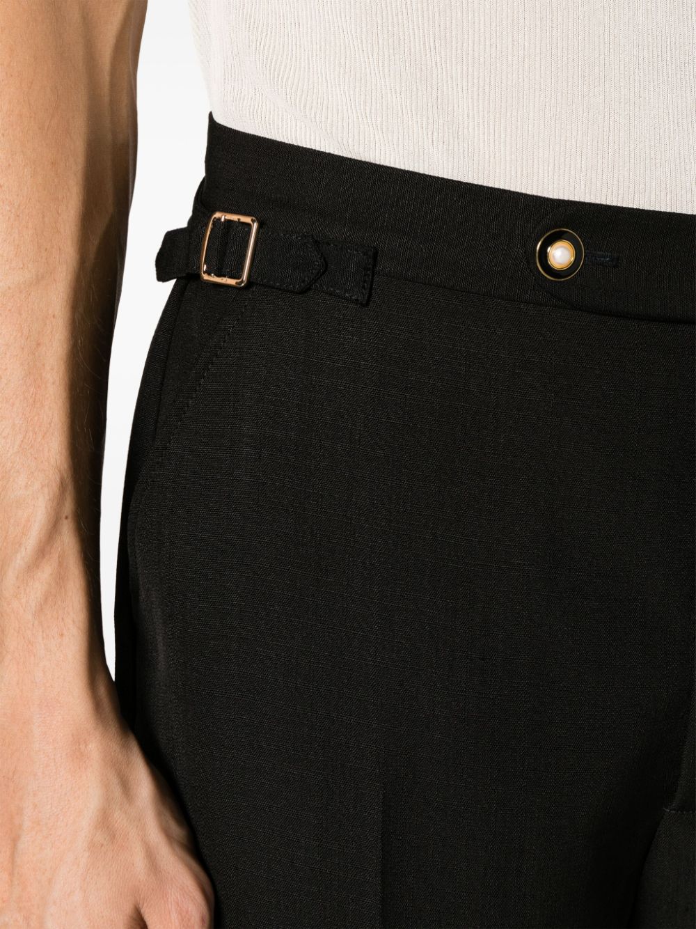 tailored straight-leg trousers