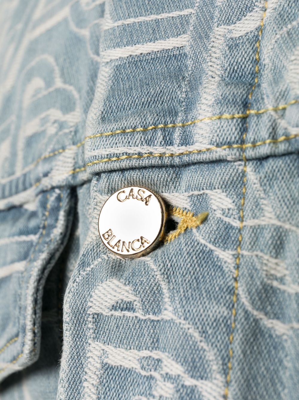 Veste en jean à motif jacquard monogramme