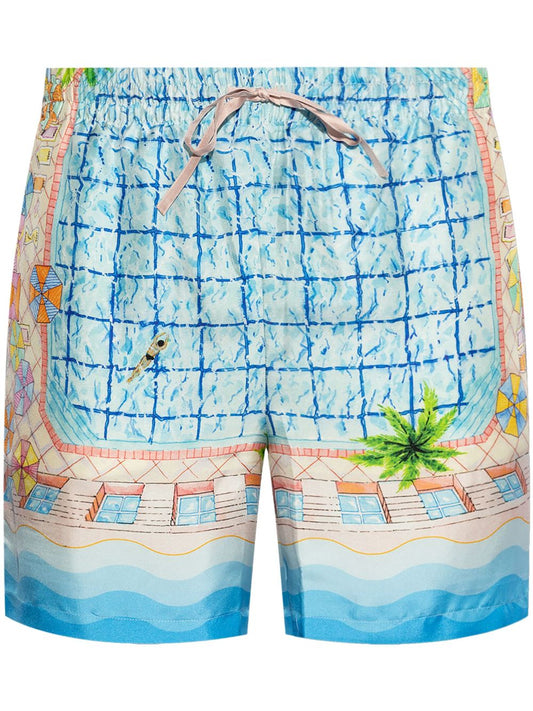 Short en soie Le Plongeon