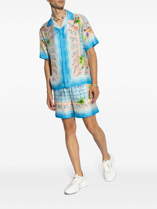 Short en soie Le Plongeon