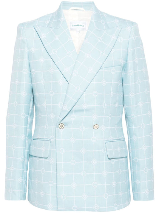 blazer croisé en laine
