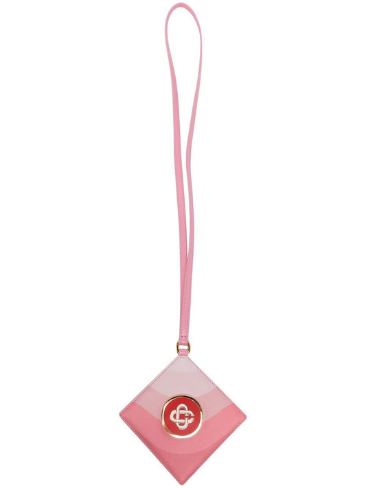 logo patch neck strap cardholder