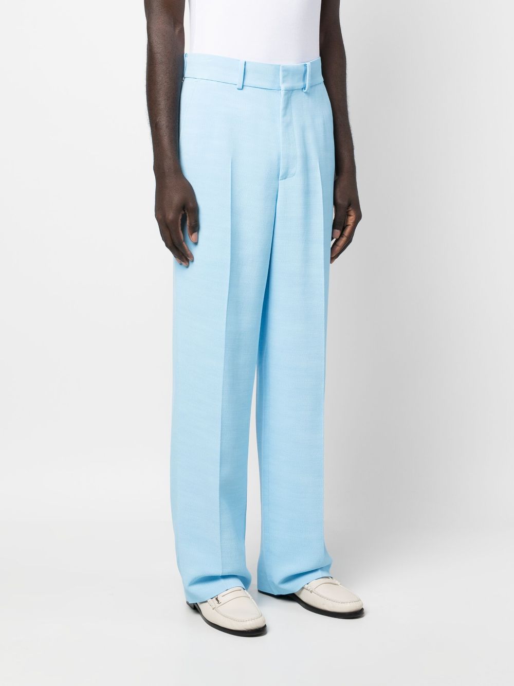 high-waisted wide-leg trousers