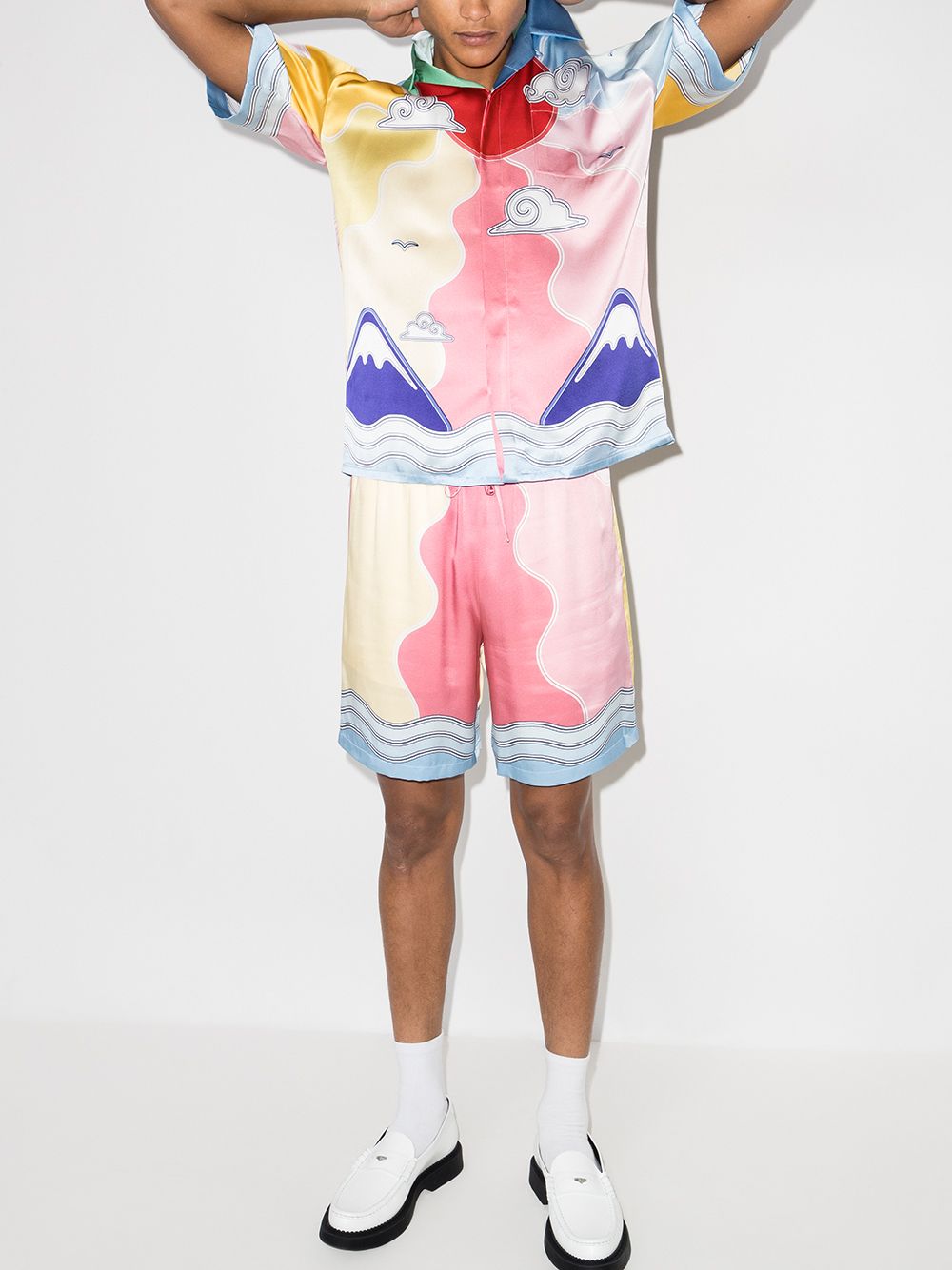 Short en soie Soleil Levant
