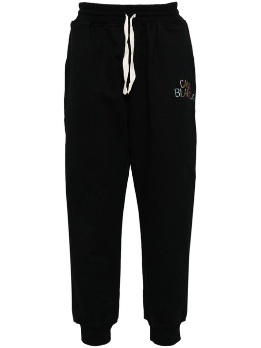 pantalon de survêtement avec logo brodé