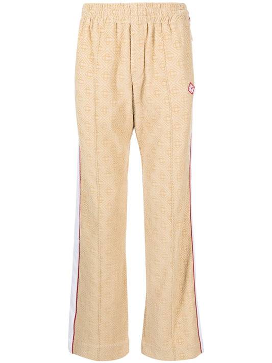 pantalon de survêtement en velours jacquard monogramme