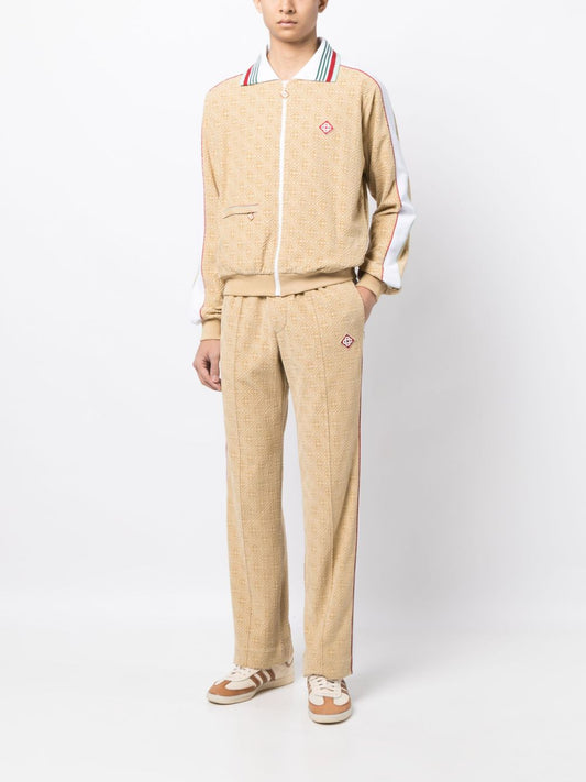 pantalon de survêtement en velours jacquard monogramme