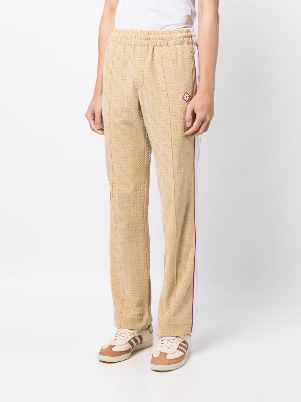 pantalon de survêtement en velours jacquard monogramme