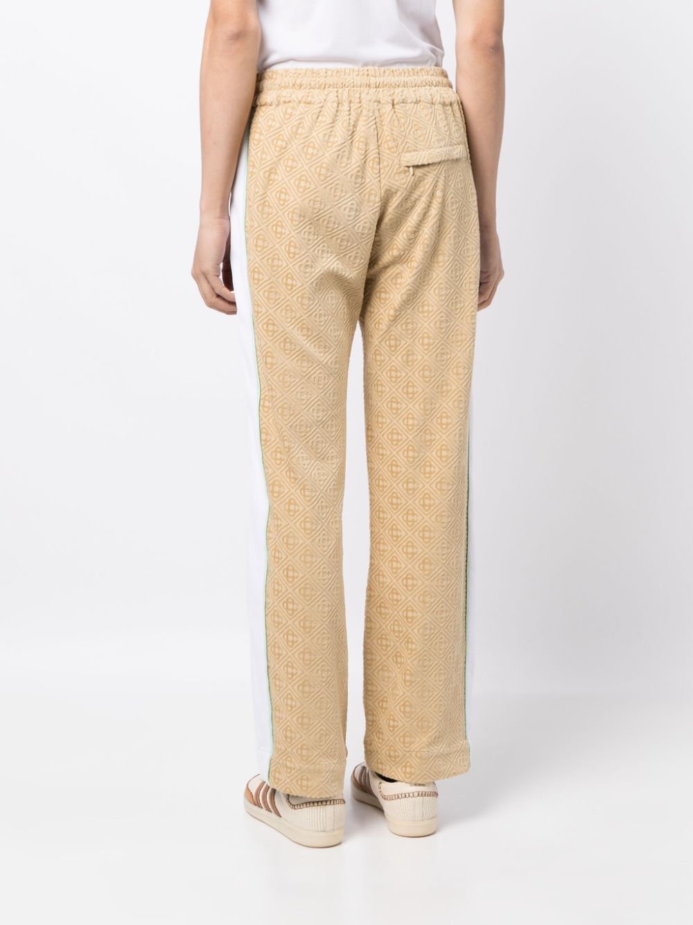 pantalon de survêtement en velours jacquard monogramme