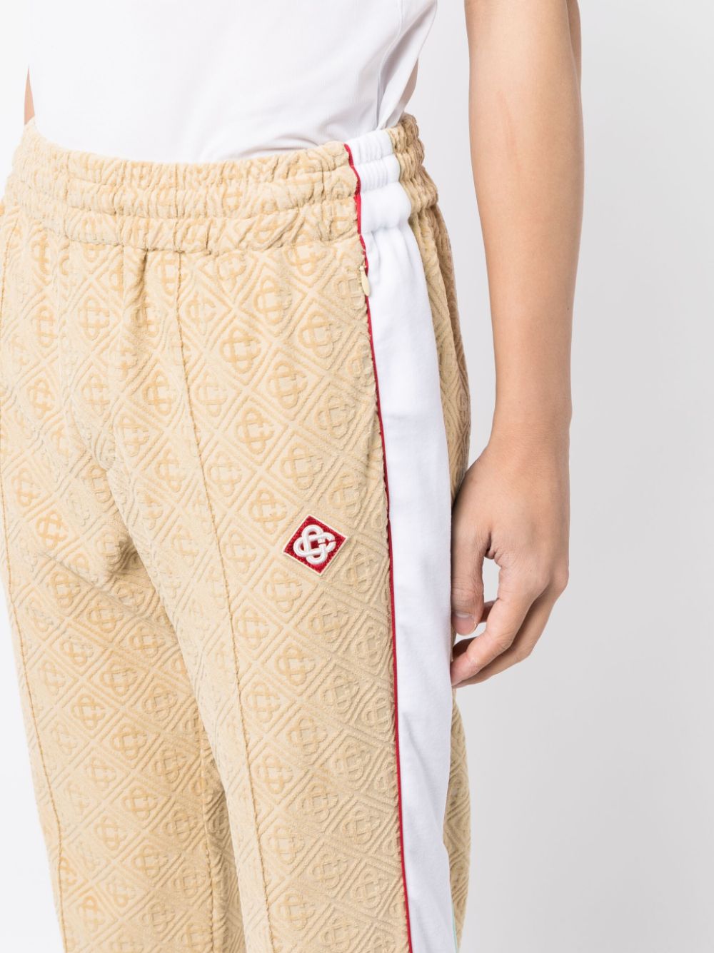 pantalon de survêtement en velours jacquard monogramme