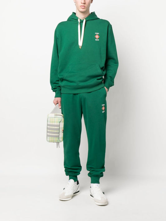pantalon de survêtement en coton avec logo imprimé