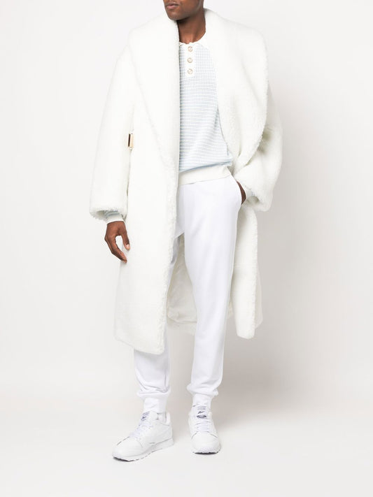 faux-shearling robe