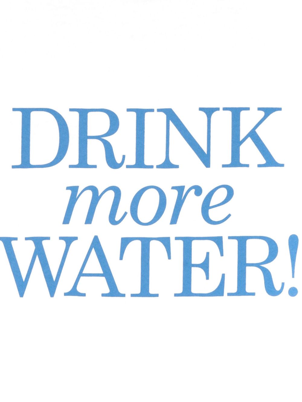 Nouveau T-shirt en coton Drink Water