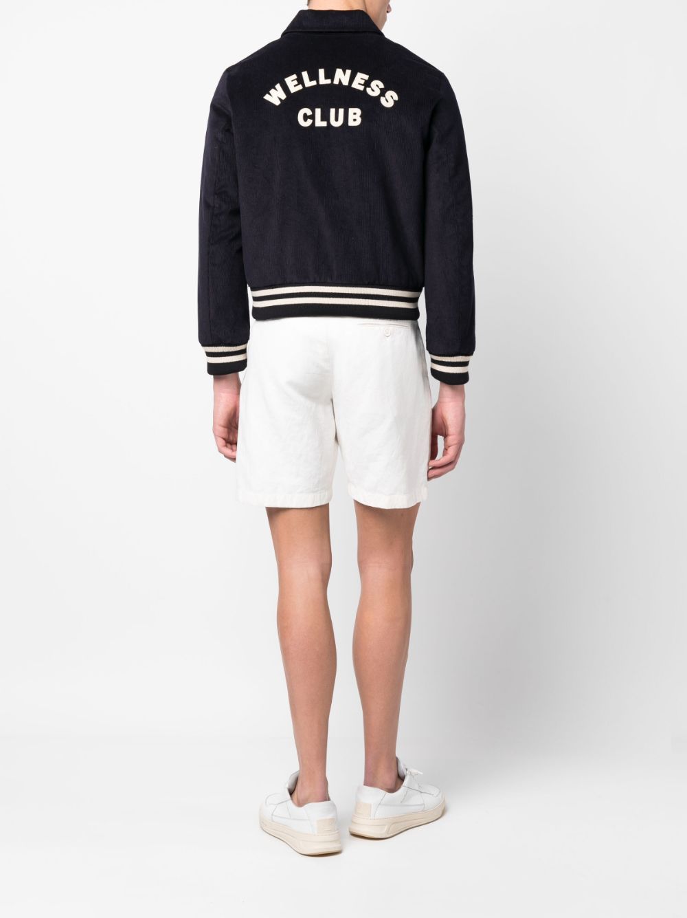 embroidered-logo bomber jacket