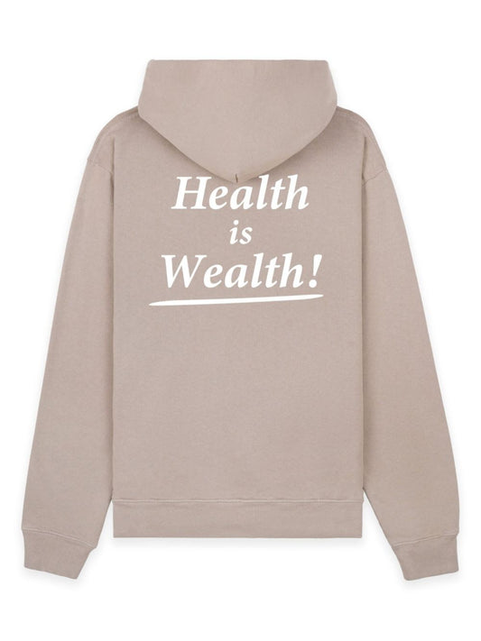 Health Is Wealth cotton hoodie