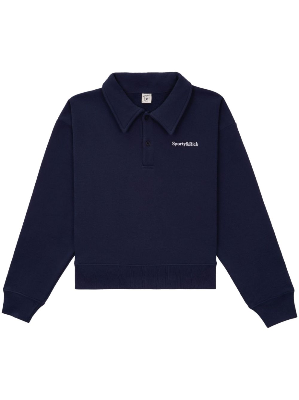 polo sweat-shirt avec logo brodé