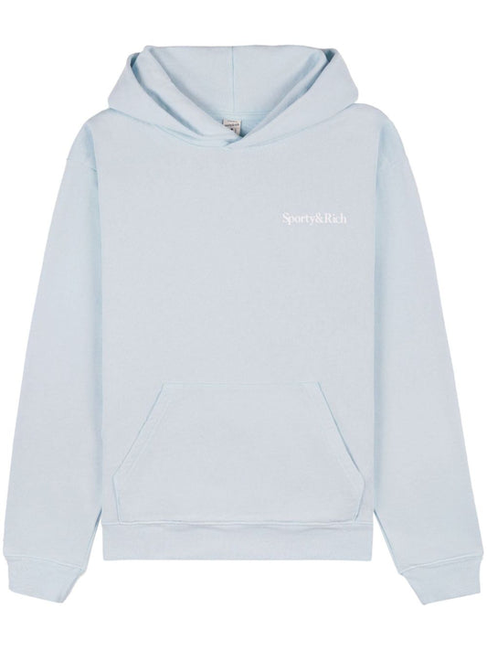 Eat More Veggies-print cotton hoodie