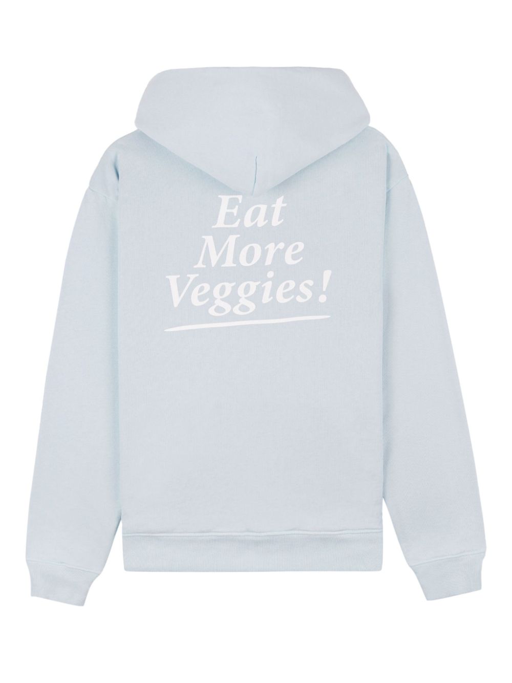 Eat More Veggies-print cotton hoodie