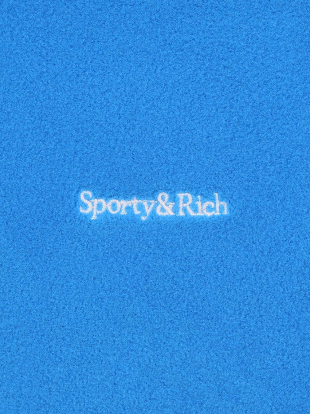 embroidered-logo fleece hoodie