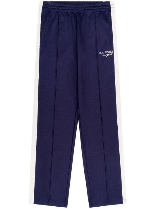 logo-embroidered stripe-detailing track pants
