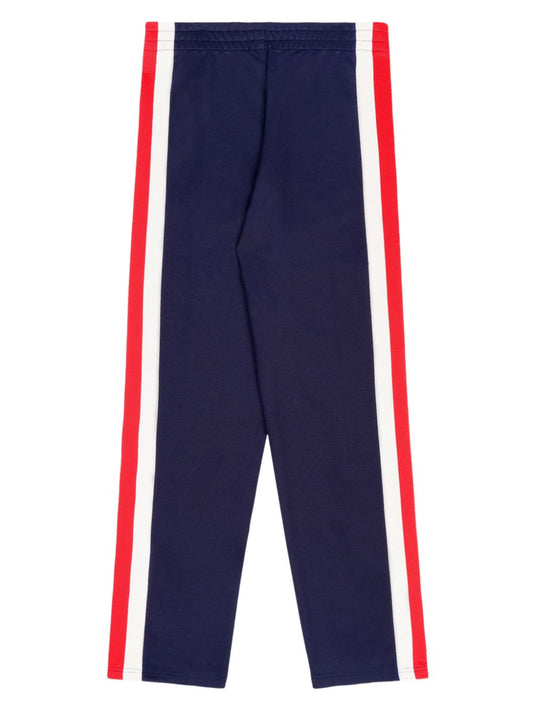 logo-embroidered stripe-detailing track pants