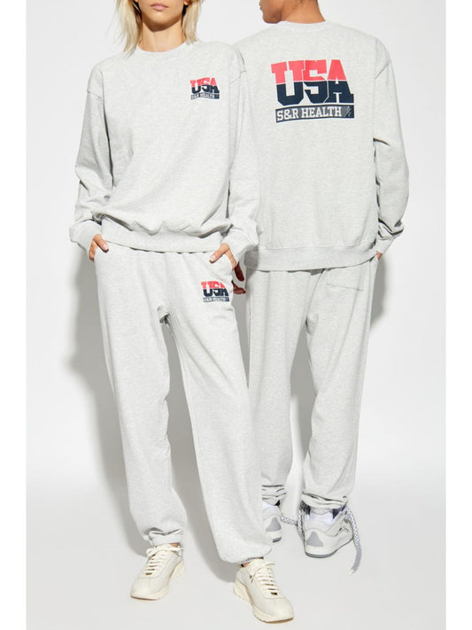 logo-print elasticated trousers