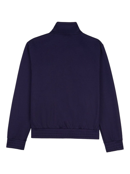embroidered-logo zip-up jacket