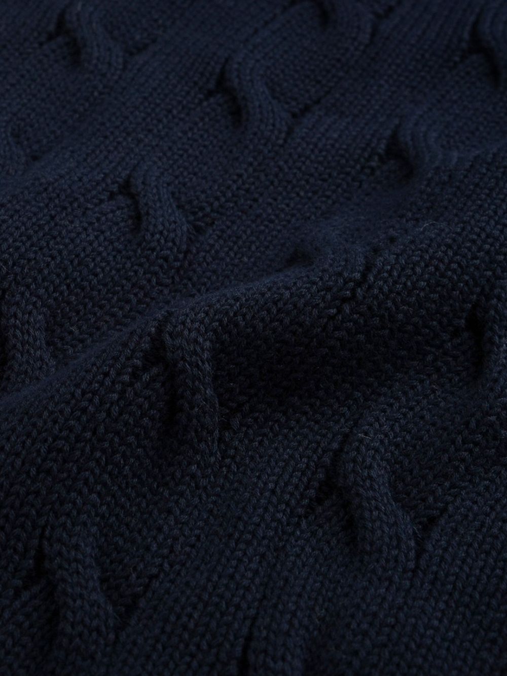 embroidered-logo cable knit jumper