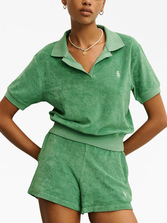 logo-embroidered cotton polo shirt
