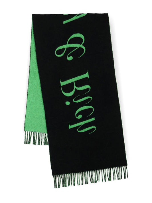 Dewi logo-print scarf