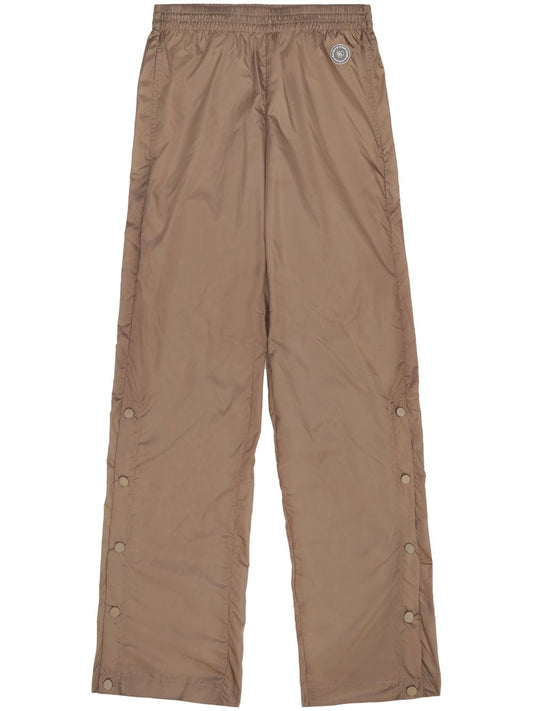 logo-patch straight-leg trousers