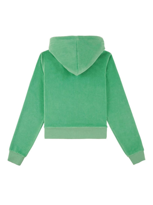 Sweat à capuche en coton avec logo italique