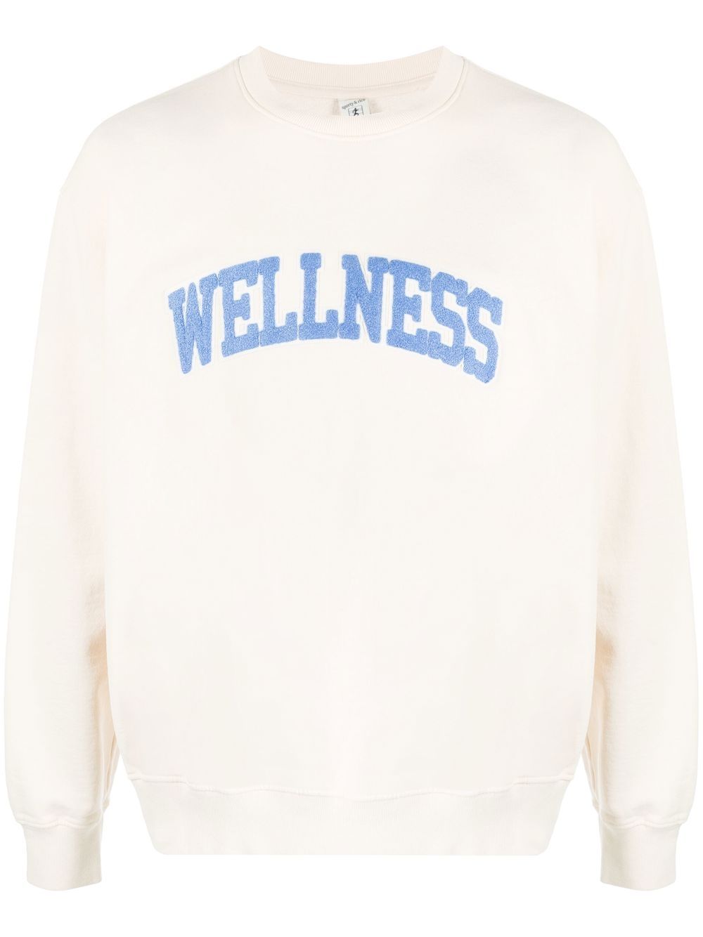 Wellness-appliquÃ© cotton sweatshirt