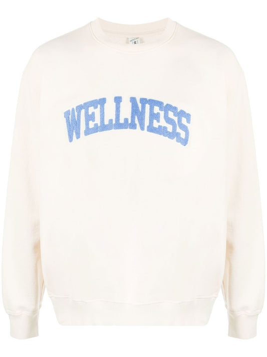 Wellness-appliquÃ© cotton sweatshirt