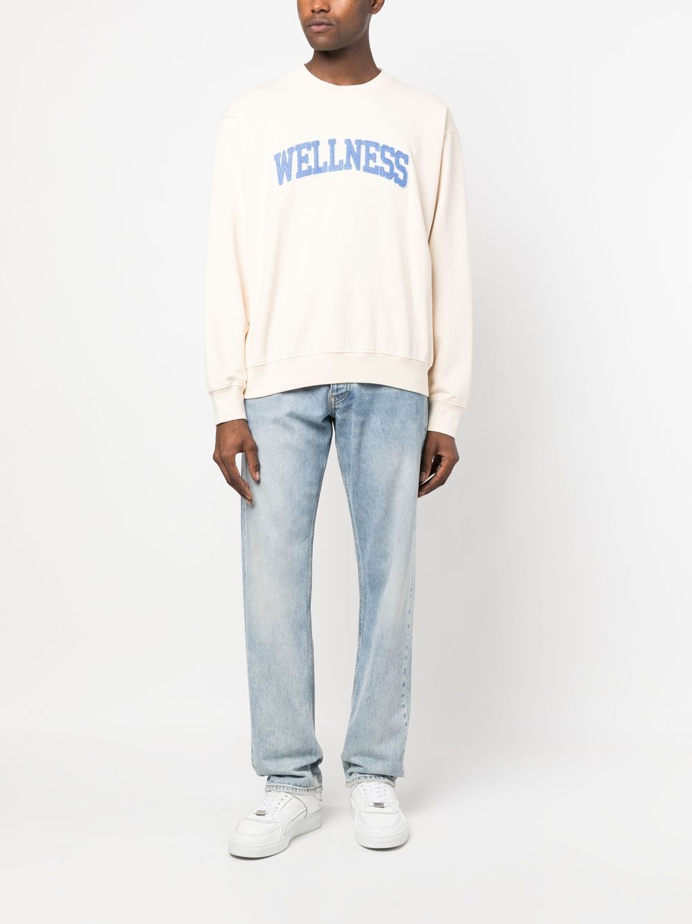 Wellness-appliquÃ© cotton sweatshirt