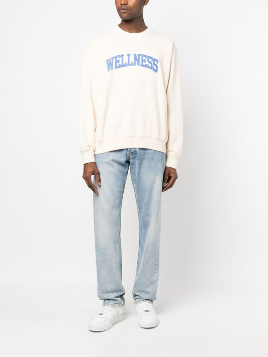 Wellness-appliquÃ© cotton sweatshirt