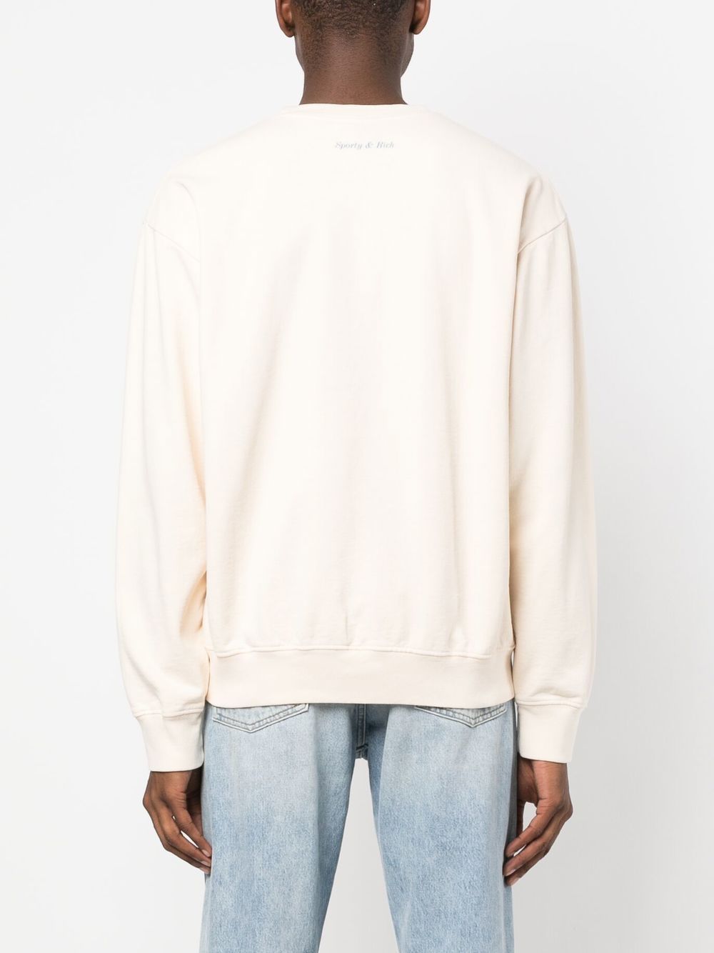 Wellness-appliquÃ© cotton sweatshirt