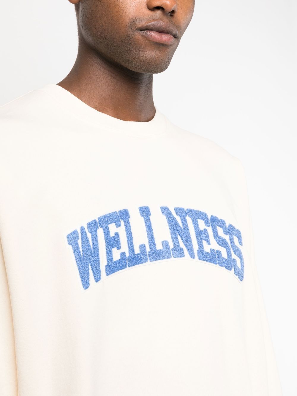 Wellness-appliquÃ© cotton sweatshirt