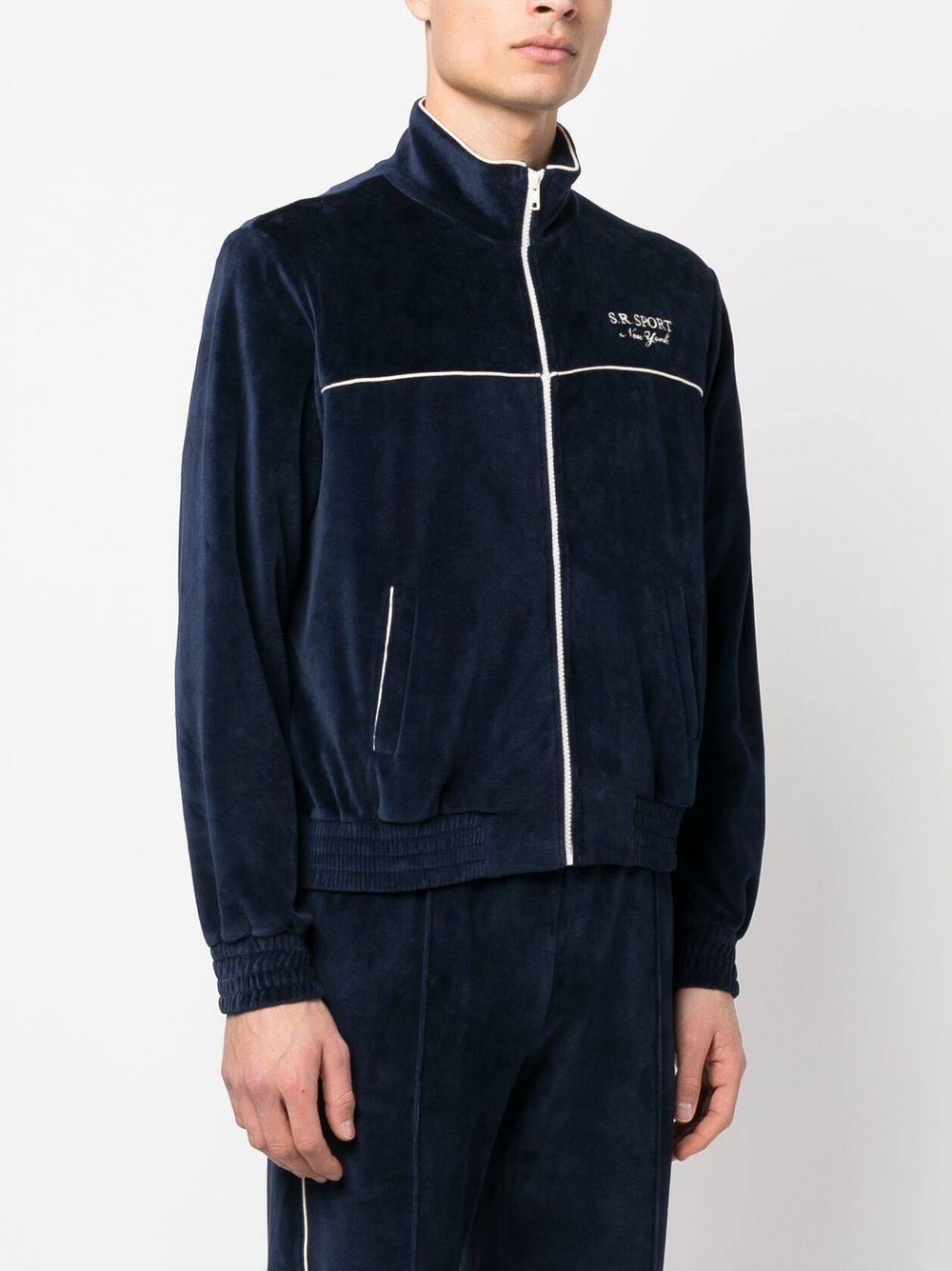 logo-embroidered zipped sweatshirt