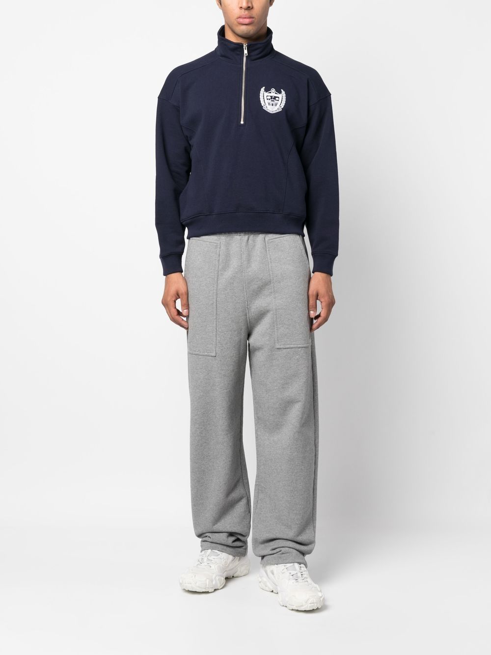 logo-print zip-up sweatshirt