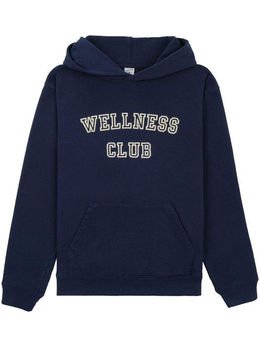 sweat à capuche en coton avec slogan imprimé