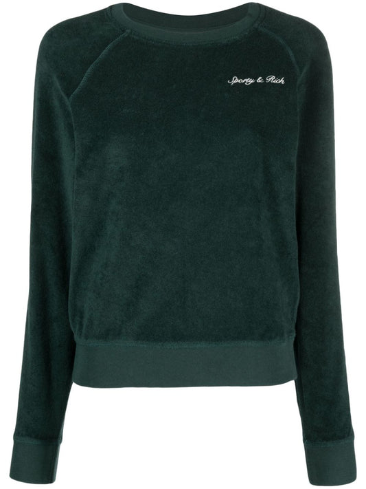 sweat-shirt en coton avec logo brodé