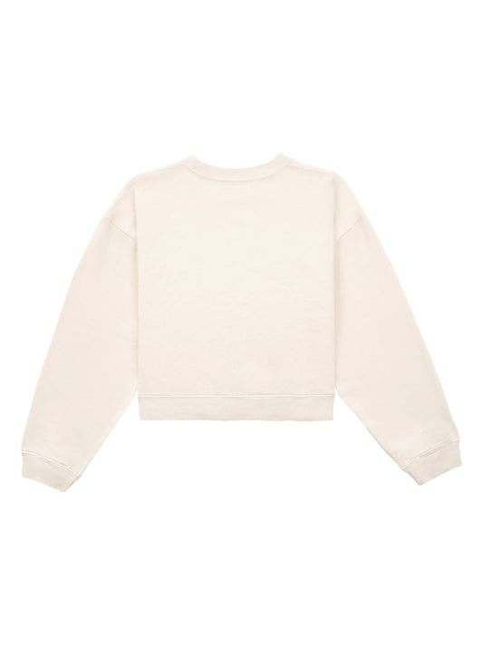 sweat-shirt court en coton avec imprimé logo