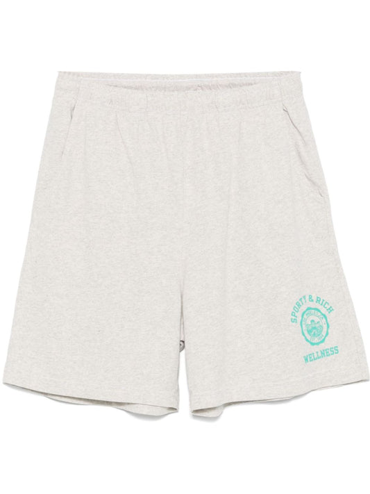 Emblem-print track shorts