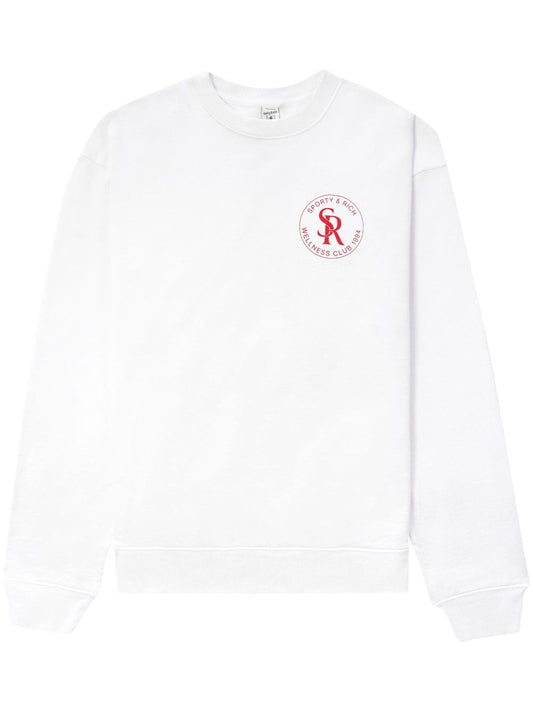 sweat-shirt en coton avec patch logo
