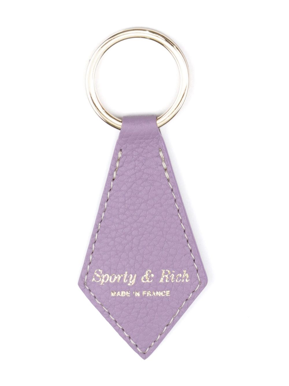 porte-clés en cuir avec logo estampé