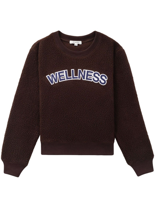 pull polaire avec slogan